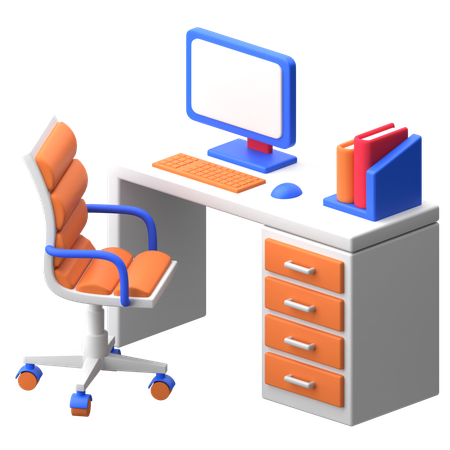 Office Desk  3D Icon