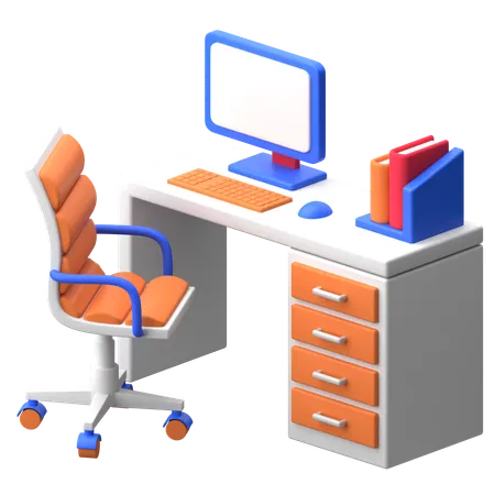 Office Desk  3D Icon