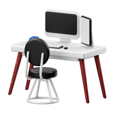 Office Desk  3D Icon