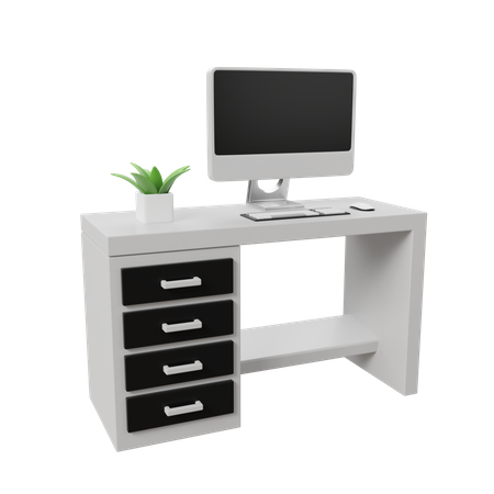 Office Desk  3D Icon