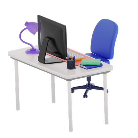 Office Desk  3D Icon