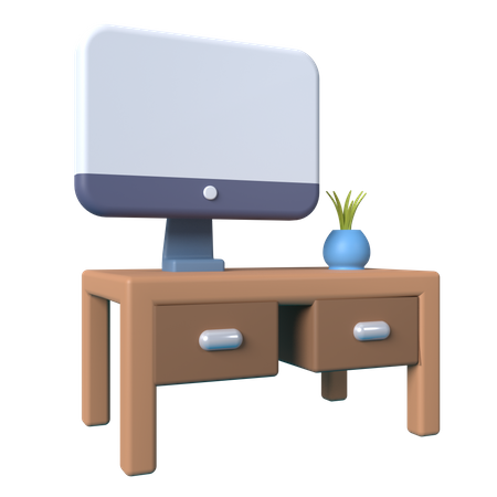 Office Desk  3D Illustration