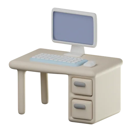 Office Desk 3D Icon