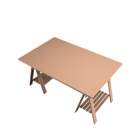 Office Desk With Drawer  3D Icon