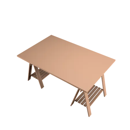 Office Desk With Drawer  3D Icon