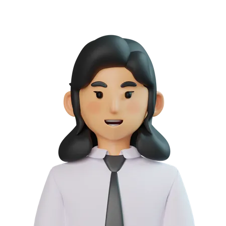 Office Girl 3D Icon