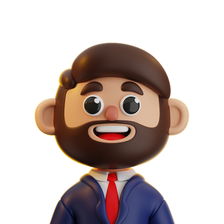 사무실 남자  3D Icon