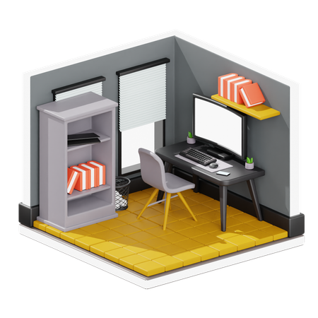 Office room  3D Illustration