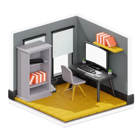 Office room  3D Illustration