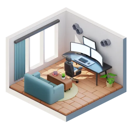 Office Room 3D Icon