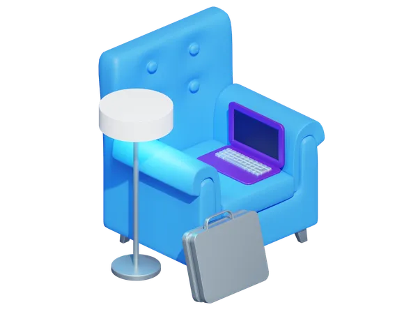 Office Sofa  3D Icon
