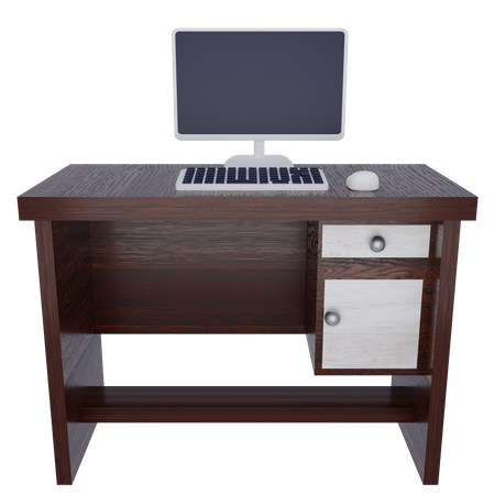 Office Table  3D Illustration