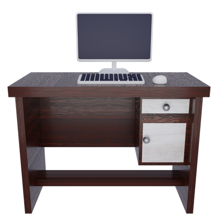 Office Table 3D Illustration