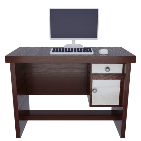 Office Table 3D Illustration