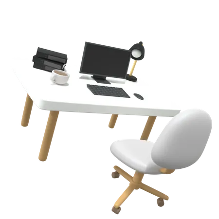 Office Table  3D Icon