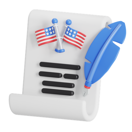 Official America Document  3D Icon