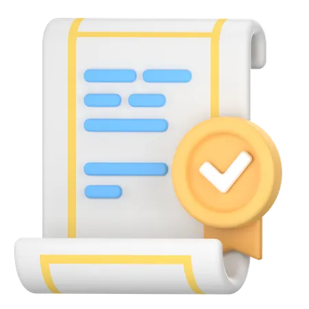 Official Document  3D Icon