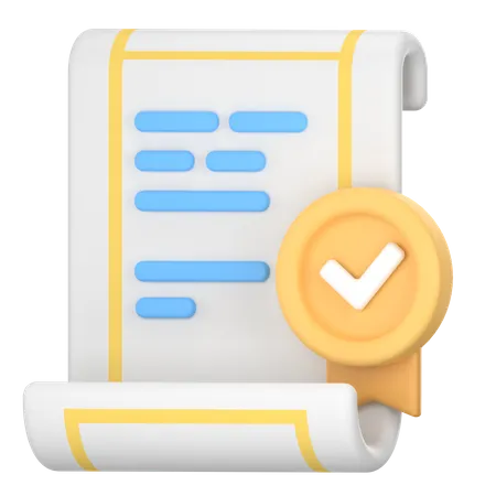 Official Document 3D Icon