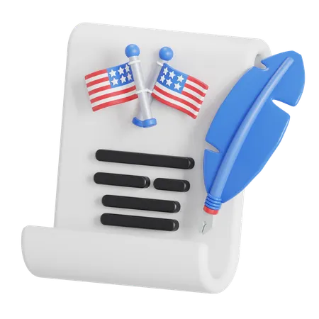 Offizielles Amerika-Dokument  3D Icon