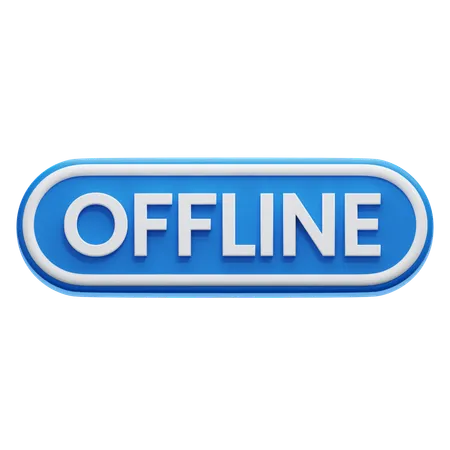 Offline Button  3D Icon