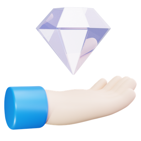 Offrir un diamant  3D Icon