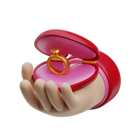 Offrir une bague pour la Saint-Valentin  3D Icon