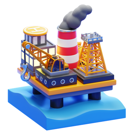 OFFSHORE PLATFORM  3D Icon