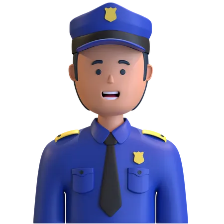 Oficial de policía  3D Illustration