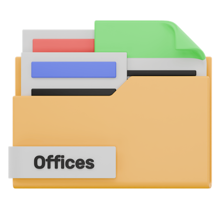 Carpeta de oficinas  3D Icon