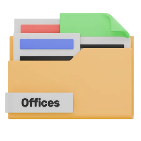 Carpeta de oficinas  3D Icon