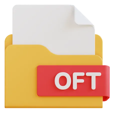 3 D Oft File Extension Folder 3D Icon