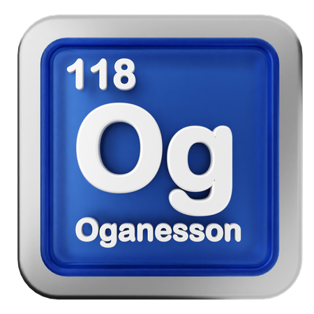 Tabela periódica de oganesson  3D Icon