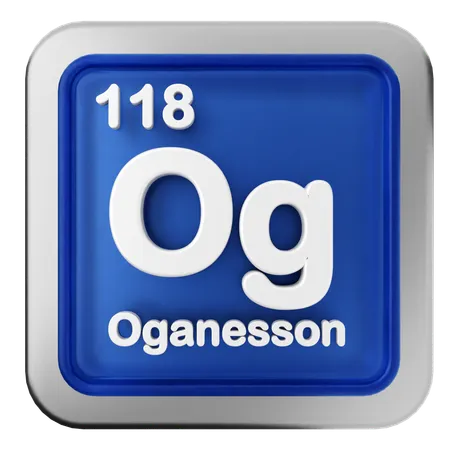 Tableau périodique d'Oganesson  3D Icon