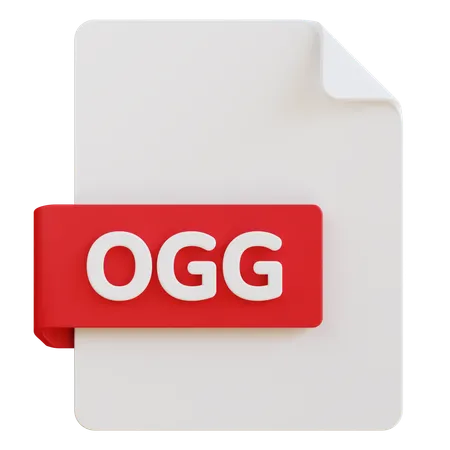 3 D Illustration Of Ogg File Extension 3D Icon