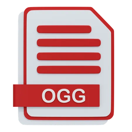 OGG File  3D Icon