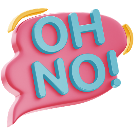 Oh No Sticker  3D Icon