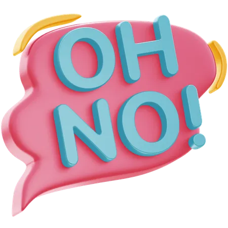 Oh No Sticker  3D Icon
