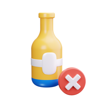 Kein Alkohol  3D Icon