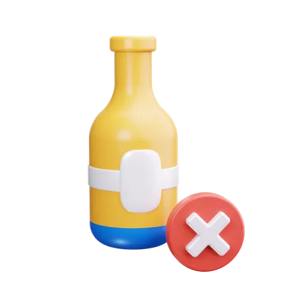 Kein Alkohol  3D Icon