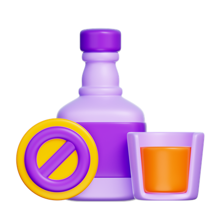 Kein Alkohol  3D Icon