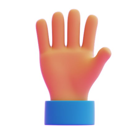 Oi gesto de cinco mãos  3D Icon