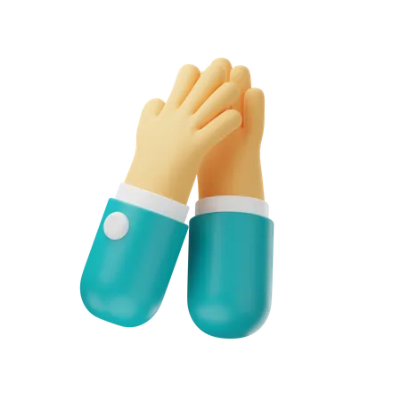 Oi gesto de cinco mãos  3D Icon