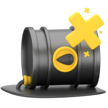 Oil Barrel Leaking  3D Icon