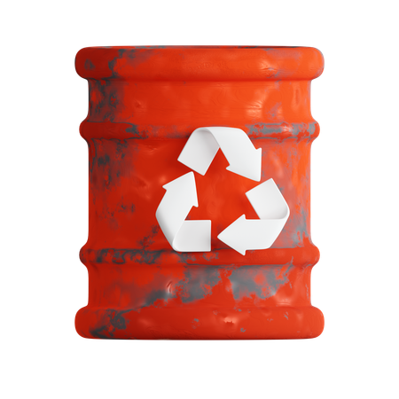 Oil Barrel Recycling  3D Icon