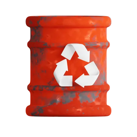 Oil Barrel Recycling  3D Icon