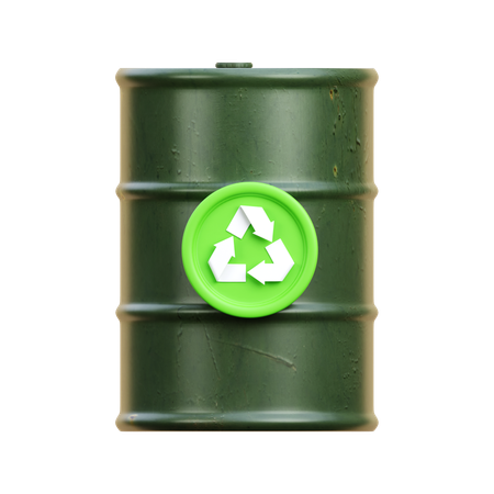 Oil Barrel Recycling  3D Icon