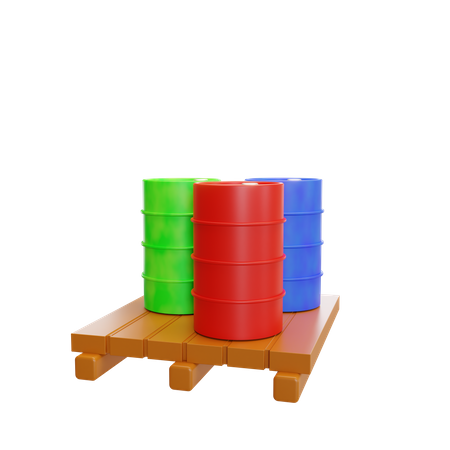 Oil Barrels 3D Illustration