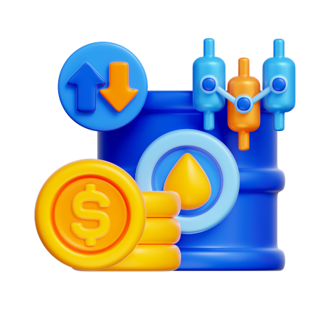 Oil Commodity Investment  3D Icon