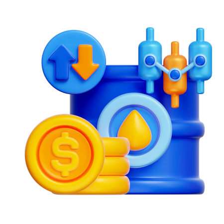 Oil Commodity Investment  3D Icon