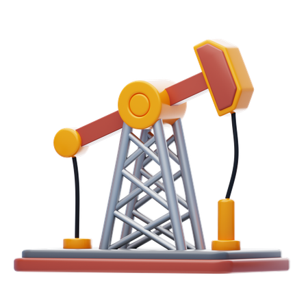 Oil Drilling Machine  3D Icon